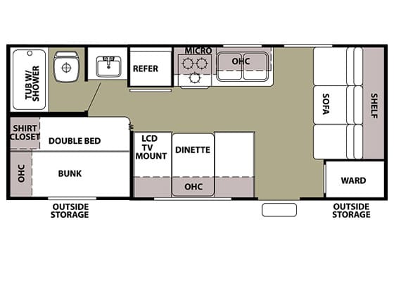 Motorhome Rental Floorplan